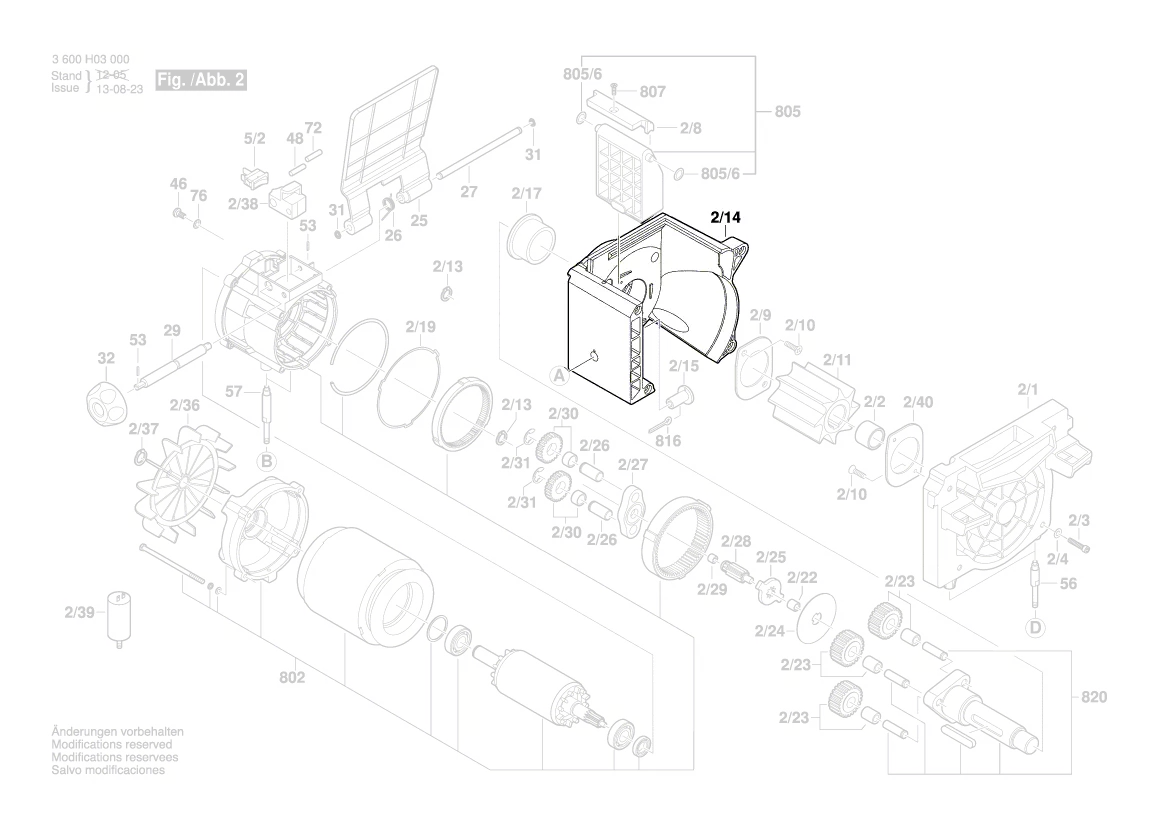 boitier chambre de broyage réf. 2 609 003 833 Bosch